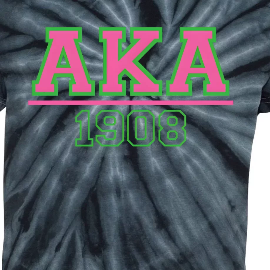 Pink And Green Aka 1908 Kids Tie-Dye T-Shirt