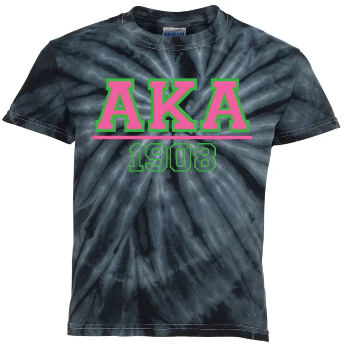 Pink And Green Aka 1908 Kids Tie-Dye T-Shirt