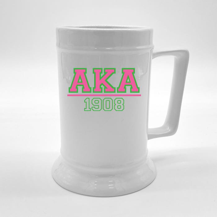 Pink And Green Aka 1908 Front & Back Beer Stein