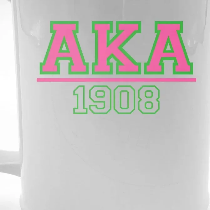 Pink And Green Aka 1908 Front & Back Beer Stein