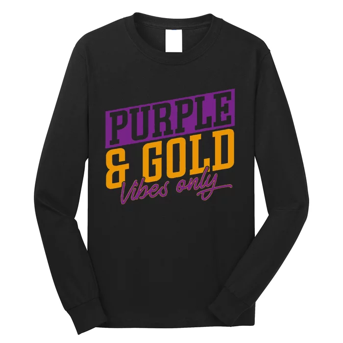 Purple And Gold Vibes Long Sleeve Shirt