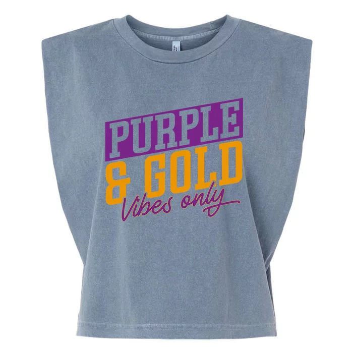 Purple And Gold Vibes Garment-Dyed Women's Muscle Tee