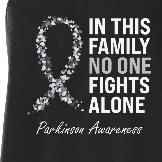 Parkinson Awareness Gray Ribbon Women's Racerback Tank