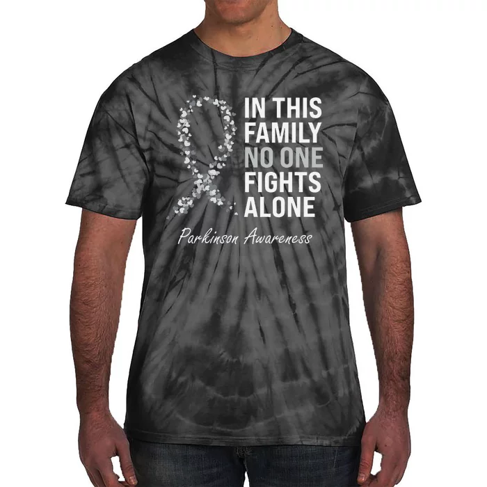 Parkinson Awareness Gray Ribbon Tie-Dye T-Shirt