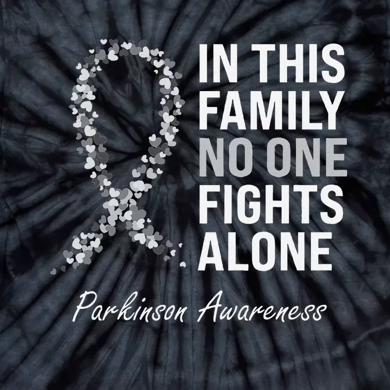 Parkinson Awareness Gray Ribbon Tie-Dye T-Shirt