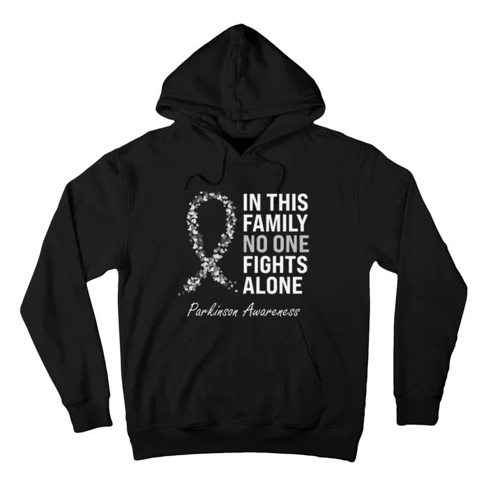 Parkinson Awareness Gray Ribbon Tall Hoodie