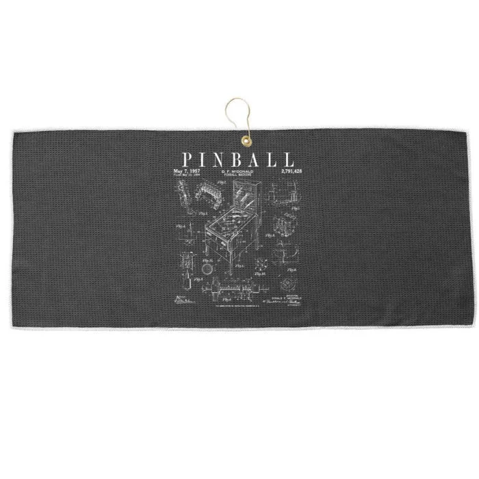 Pinball Arcade Gaming Machine Vintage Gamer Patent Print Large Microfiber Waffle Golf Towel