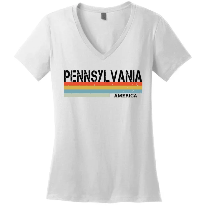 Pennsylvania America Gift Women's V-Neck T-Shirt