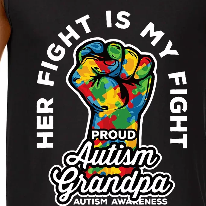 Proud Autism Grandpa Her Fight Is My Fight Support Comfort Colors® Tank Top