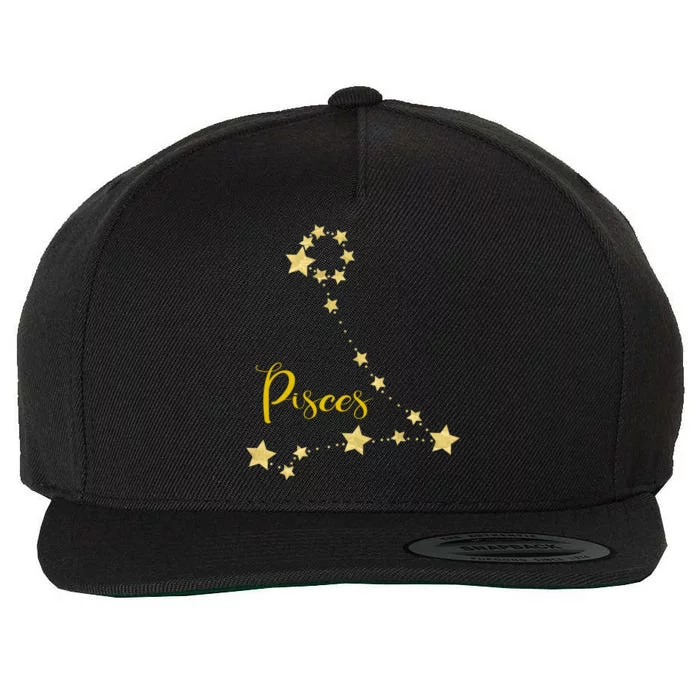 Pisces Astrology Gift With Constellation Wool Snapback Cap