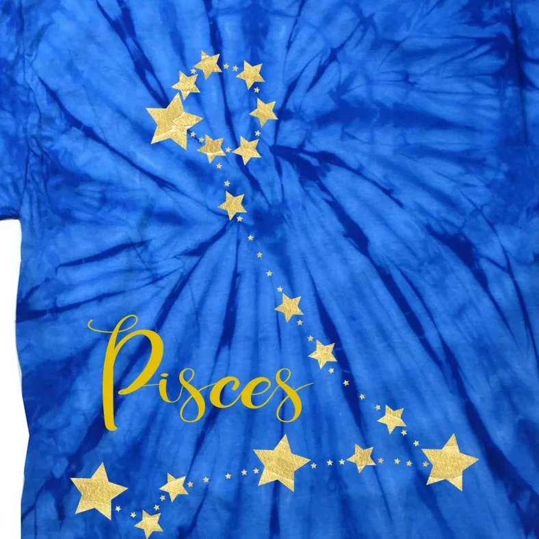 Pisces Astrology Gift With Constellation Tie-Dye T-Shirt