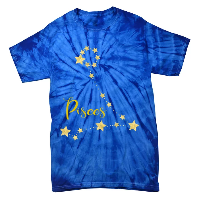 Pisces Astrology Gift With Constellation Tie-Dye T-Shirt