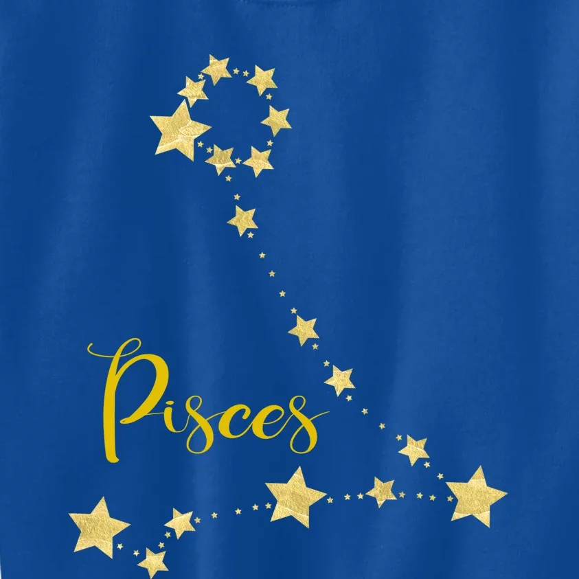 Pisces Astrology Gift With Constellation Kids Sweatshirt