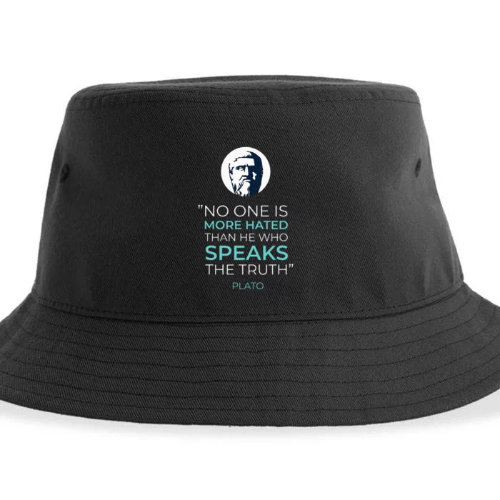 Plato Ancient Greek Philosophy Quote Sustainable Bucket Hat