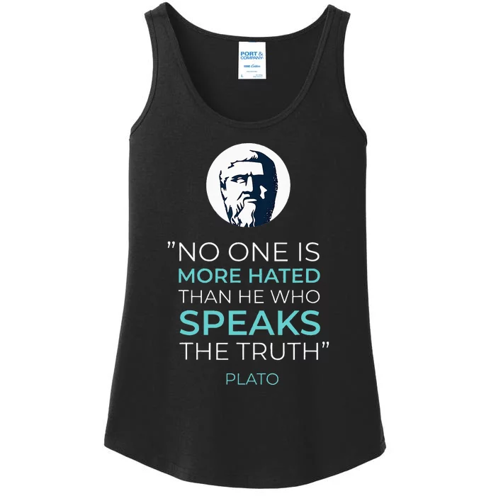 Plato Ancient Greek Philosophy Quote Ladies Essential Tank