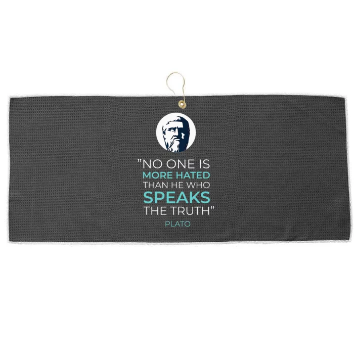 Plato Ancient Greek Philosophy Quote Large Microfiber Waffle Golf Towel