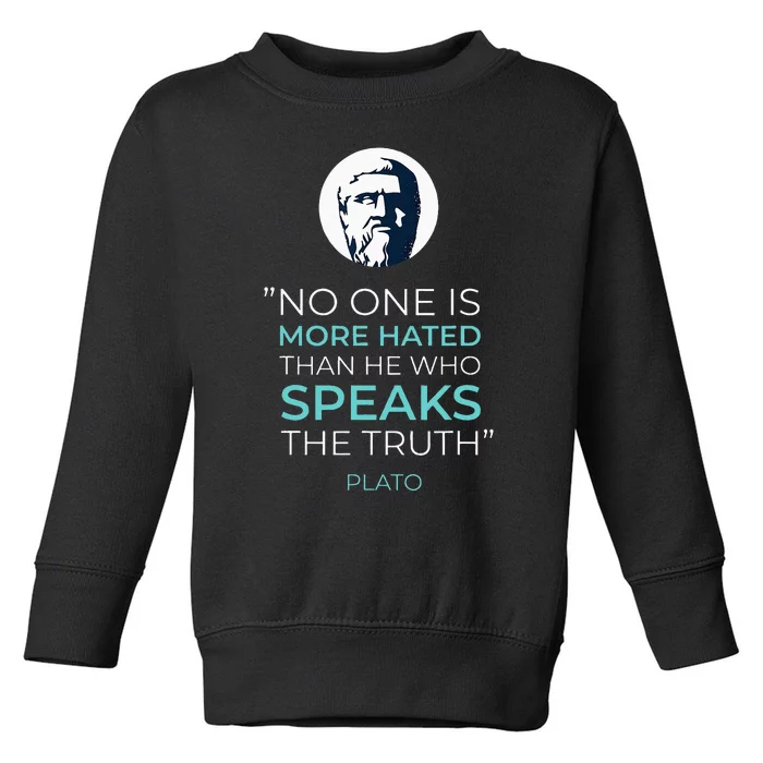 Plato Ancient Greek Philosophy Quote Toddler Sweatshirt