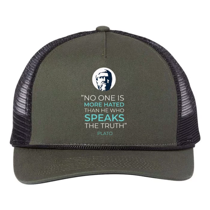 Plato Ancient Greek Philosophy Quote Retro Rope Trucker Hat Cap