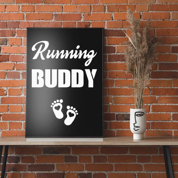 Pregnancy Announcement Gender Running Buddy Pouch Boy Girl Poster