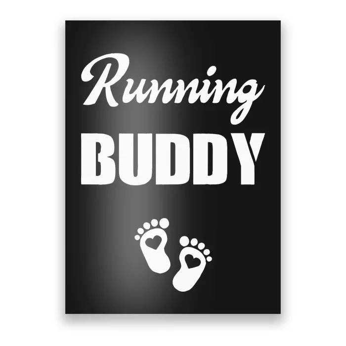 Pregnancy Announcement Gender Running Buddy Pouch Boy Girl Poster