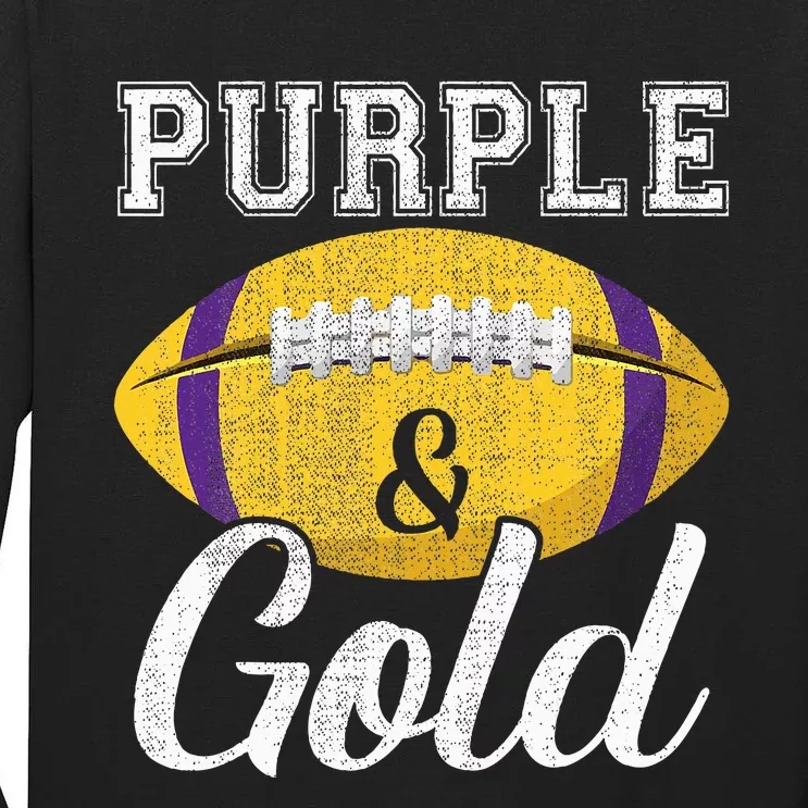 Purple And Gold Game Day Group Purple and Gold Vibes Tall Long Sleeve T-Shirt