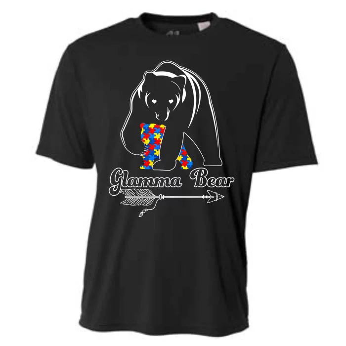 Proud Autism Glamma Bear Autism Awareness Autistic Support Cute Gift Cooling Performance Crew T-Shirt