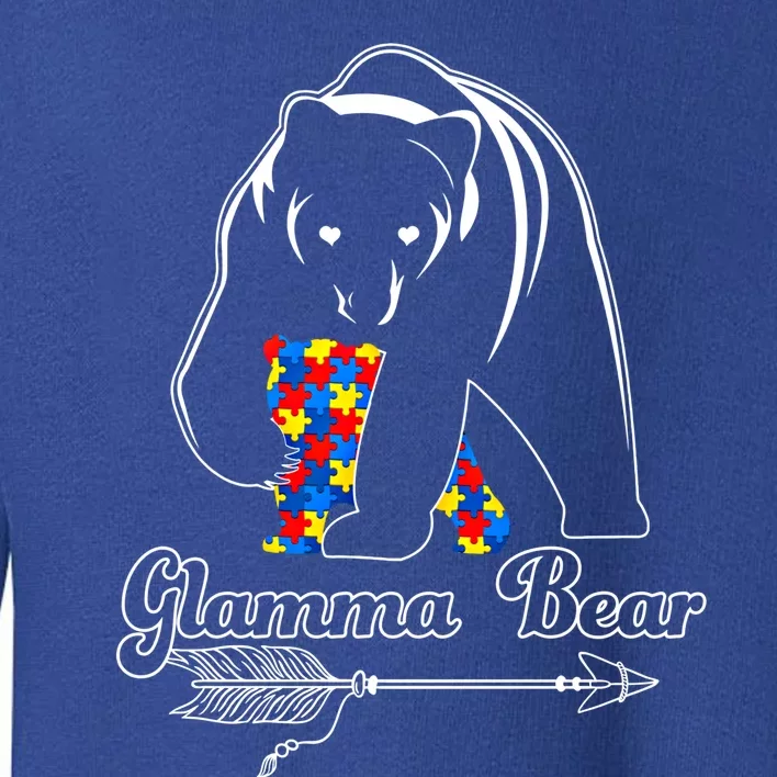 Proud Autism Glamma Bear Autism Awareness Autistic Support Cute Gift Toddler Sweatshirt