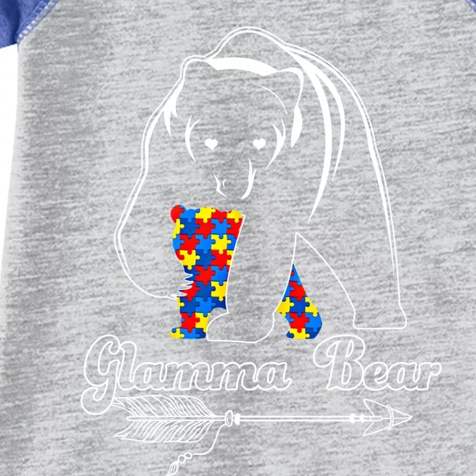 Proud Autism Glamma Bear Autism Awareness Autistic Support Cute Gift Infant Baby Jersey Bodysuit