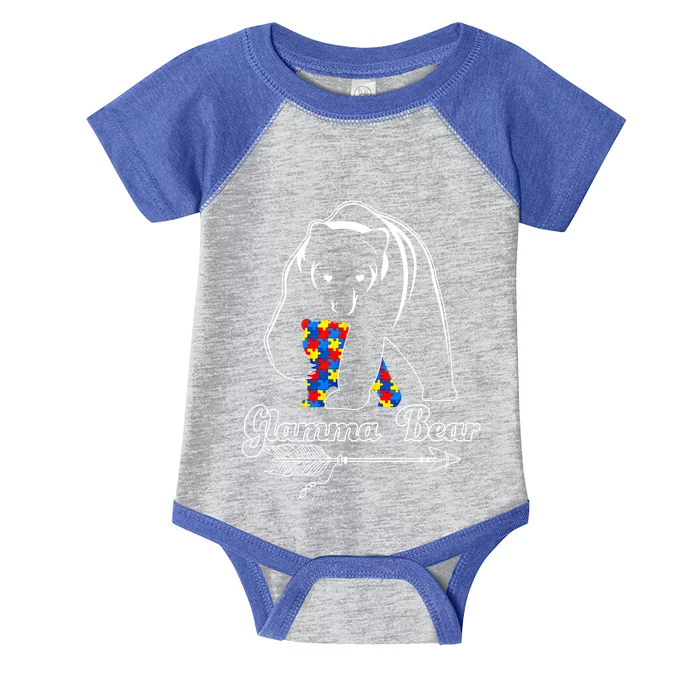 Proud Autism Glamma Bear Autism Awareness Autistic Support Cute Gift Infant Baby Jersey Bodysuit