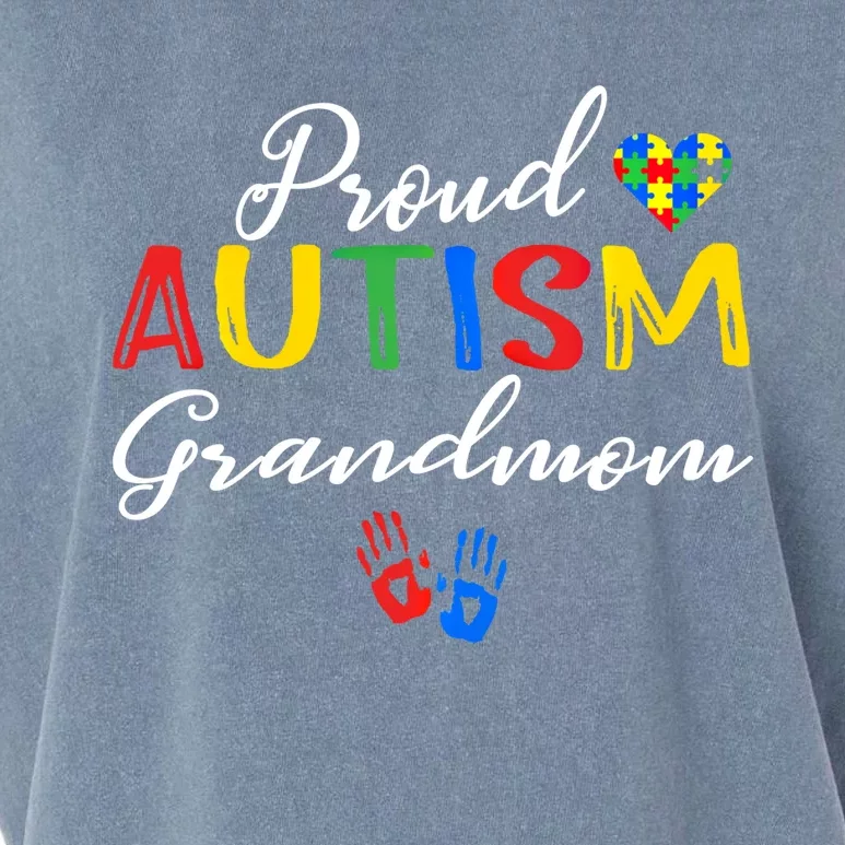 Proud Autism Grandmom Autism Awareness Day Autistic Support Gift Garment-Dyed Women's Muscle Tee