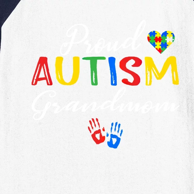 Proud Autism Grandmom Autism Awareness Day Autistic Support Gift Baseball Sleeve Shirt