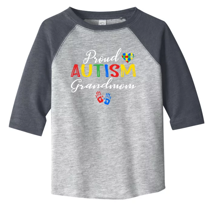 Proud Autism Grandmom Autism Awareness Day Autistic Support Gift Toddler Fine Jersey T-Shirt