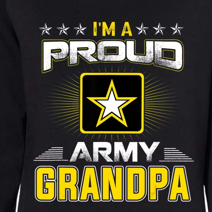 Proud Army Grandpa Patriotic Military Veteran Womens California Wash Sweatshirt