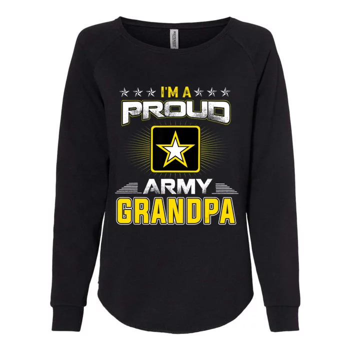 Proud Army Grandpa Patriotic Military Veteran Womens California Wash Sweatshirt