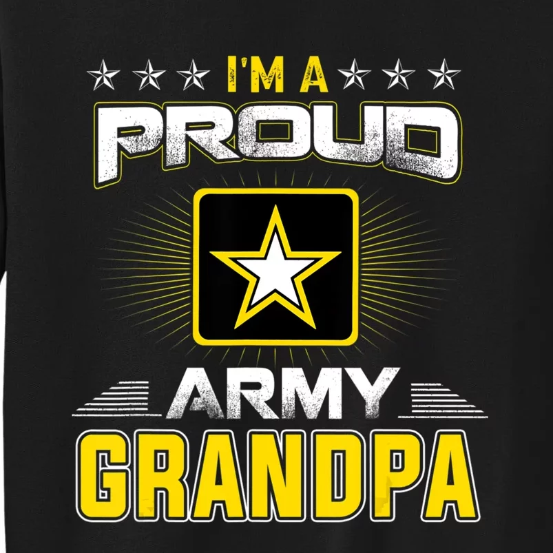 Proud Army Grandpa Patriotic Military Veteran Tall Sweatshirt