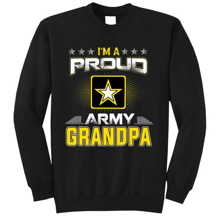 Proud Army Grandpa Patriotic Military Veteran Tall Sweatshirt