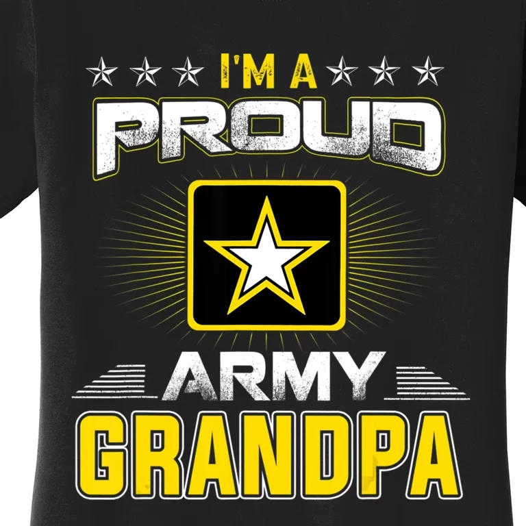 Proud Army Grandpa Patriotic Military Veteran Women's T-Shirt