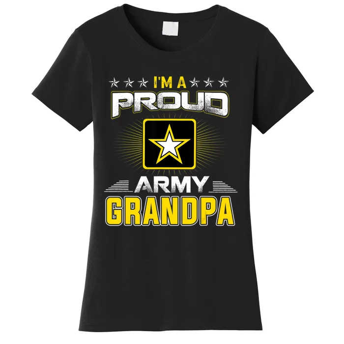 Proud Army Grandpa Patriotic Military Veteran Women's T-Shirt