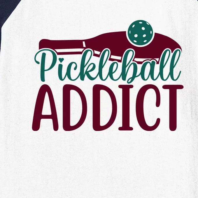 Pickleball Addict Gift For Player Sport Team Baseball Sleeve Shirt