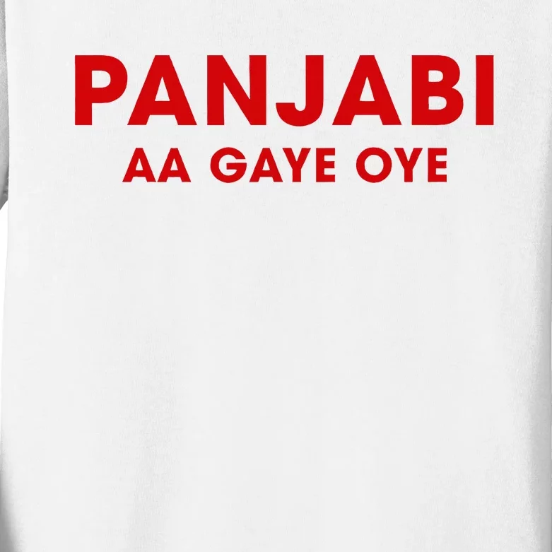 Panjabi Aa Gaye Oye Kids Long Sleeve Shirt