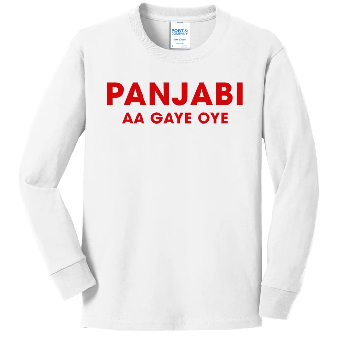 Panjabi Aa Gaye Oye Kids Long Sleeve Shirt