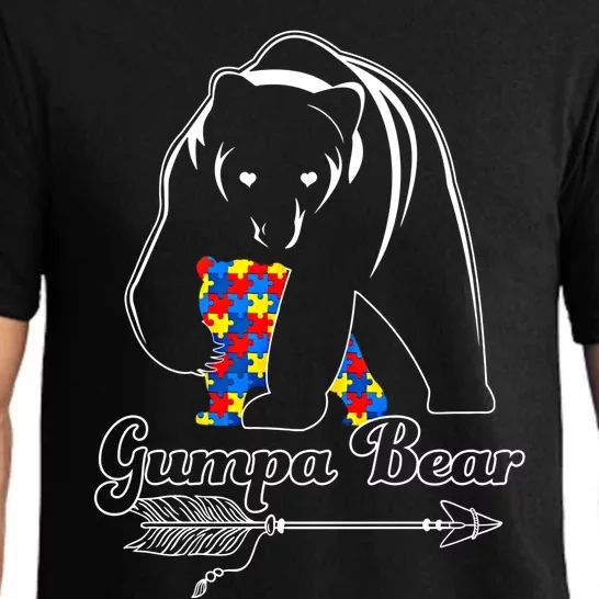 Proud Autism Gumpa Bear Autism Awareness Autistic Support Cool Gift Pajama Set