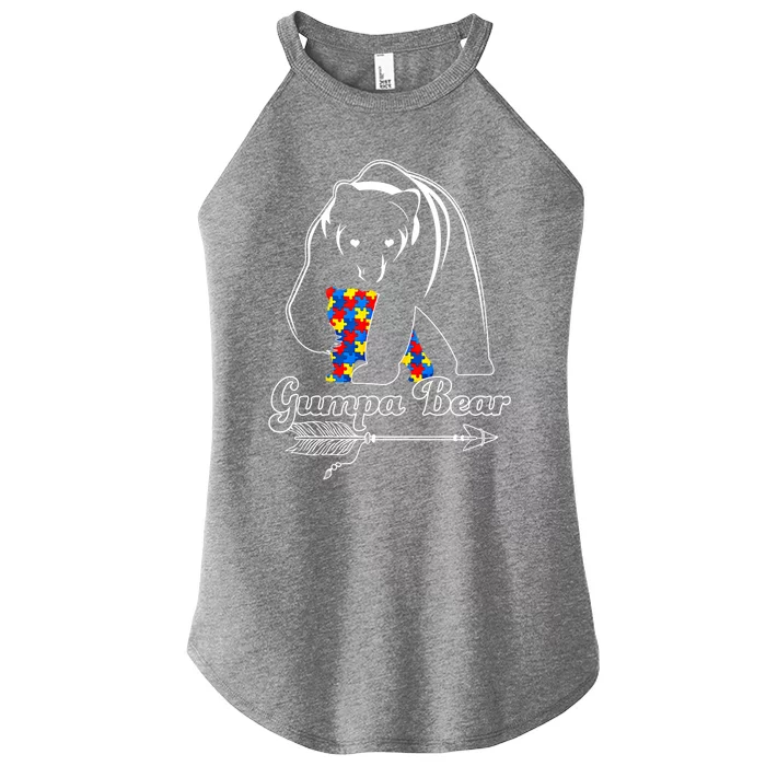 Proud Autism Gumpa Bear Autism Awareness Autistic Support Cool Gift Women’s Perfect Tri Rocker Tank