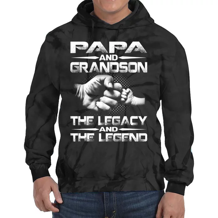 Papa And Grandson The Legend And The Legacy TShirt Tie Dye Hoodie