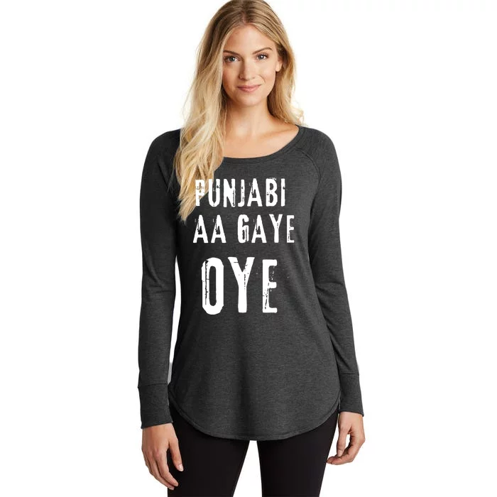 Punjabi Aa Gaye Oye Tonight Diljit Dosanjh Women's Perfect Tri Tunic Long Sleeve Shirt