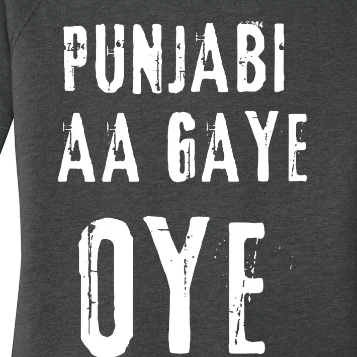 Punjabi Aa Gaye Oye Tonight Diljit Dosanjh Women's Perfect Tri Tunic Long Sleeve Shirt