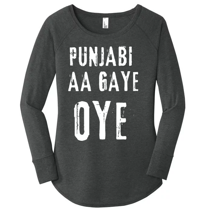 Punjabi Aa Gaye Oye Tonight Diljit Dosanjh Women's Perfect Tri Tunic Long Sleeve Shirt