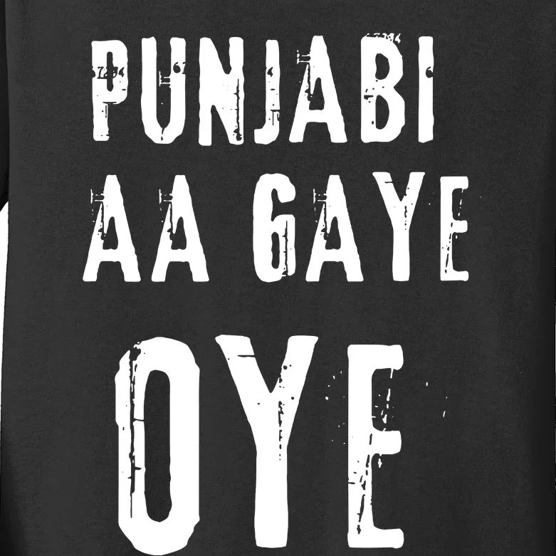 Punjabi Aa Gaye Oye Tonight Diljit Dosanjh Kids Long Sleeve Shirt