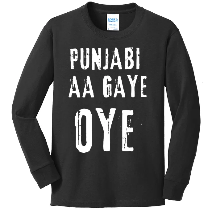 Punjabi Aa Gaye Oye Tonight Diljit Dosanjh Kids Long Sleeve Shirt