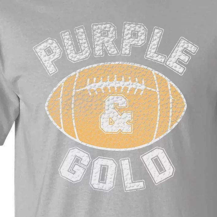 Purple and Gold Football Game Day Home Team Group Tall T-Shirt